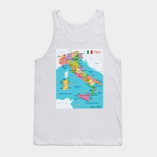 Administrative map of Italy Tank Top